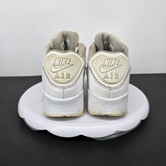 Nike Air Max 90 Running Shoes Youth 6.5Y Women's 8 Leather White 833412-100 - Picture 4 of 8